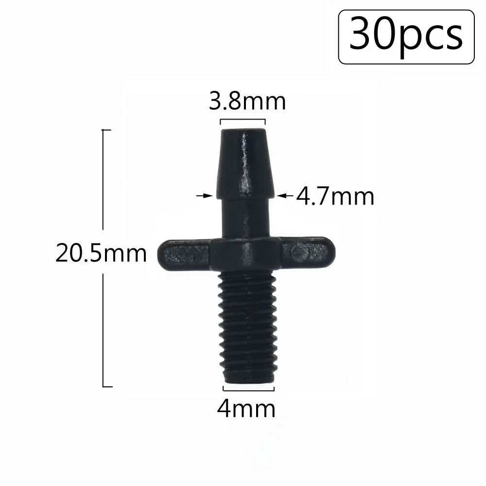 Irrigation Dripper Sprinkler Connector 1/8" 1/4" Hose Barb Tee Elbow Water Pipe Repair  Fitting Garden 3/5 4/7mm Tube Coupler