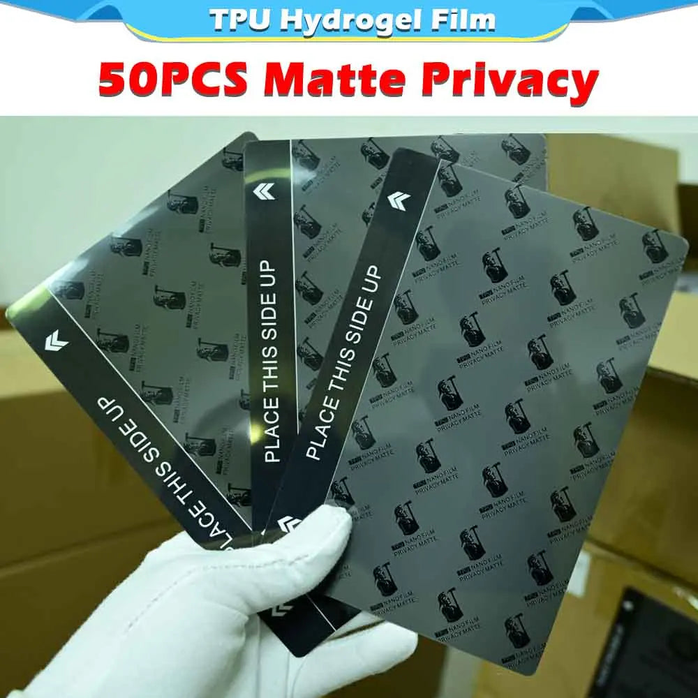50PC Hidrogel Flexible Film Matte Privacy Smart Phone LCD Display Protective Sheet for Auto Film Cutting Machine HD Anti-peeping