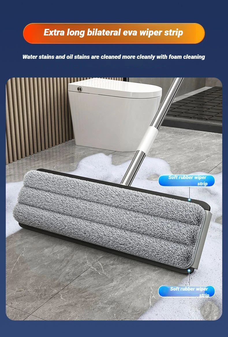 Spin Flat Mop Combo Set With Bucket Joybos 33cm Wet Dry Floor Cleaning Scraper Barrel Mops Washable Microfiber Toilet Bathroom