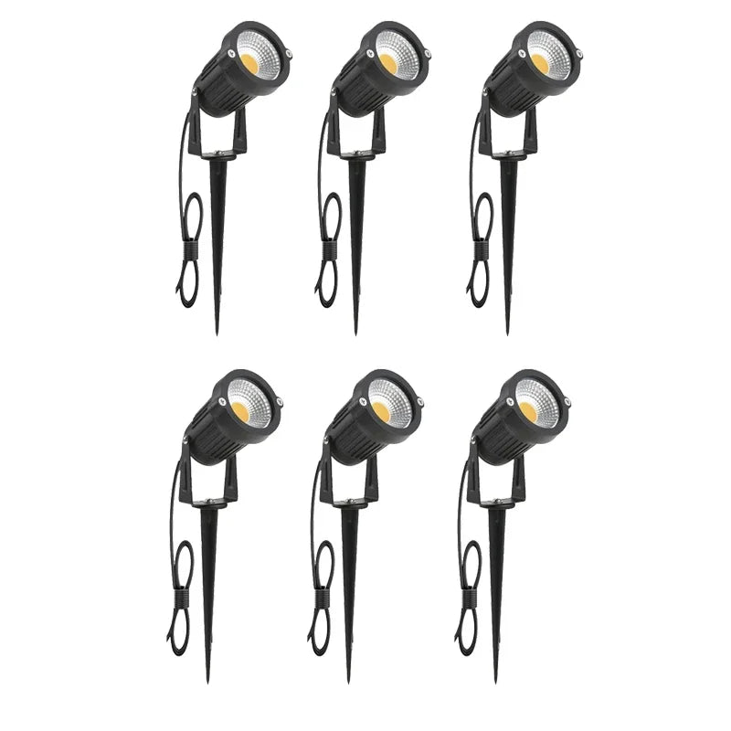 1 Meter Cable IP65 LED Landscape Spike Lamp 5W 10W Warm White Blue Spot Light for Garden Lawn AC DC12V24V 220V110V