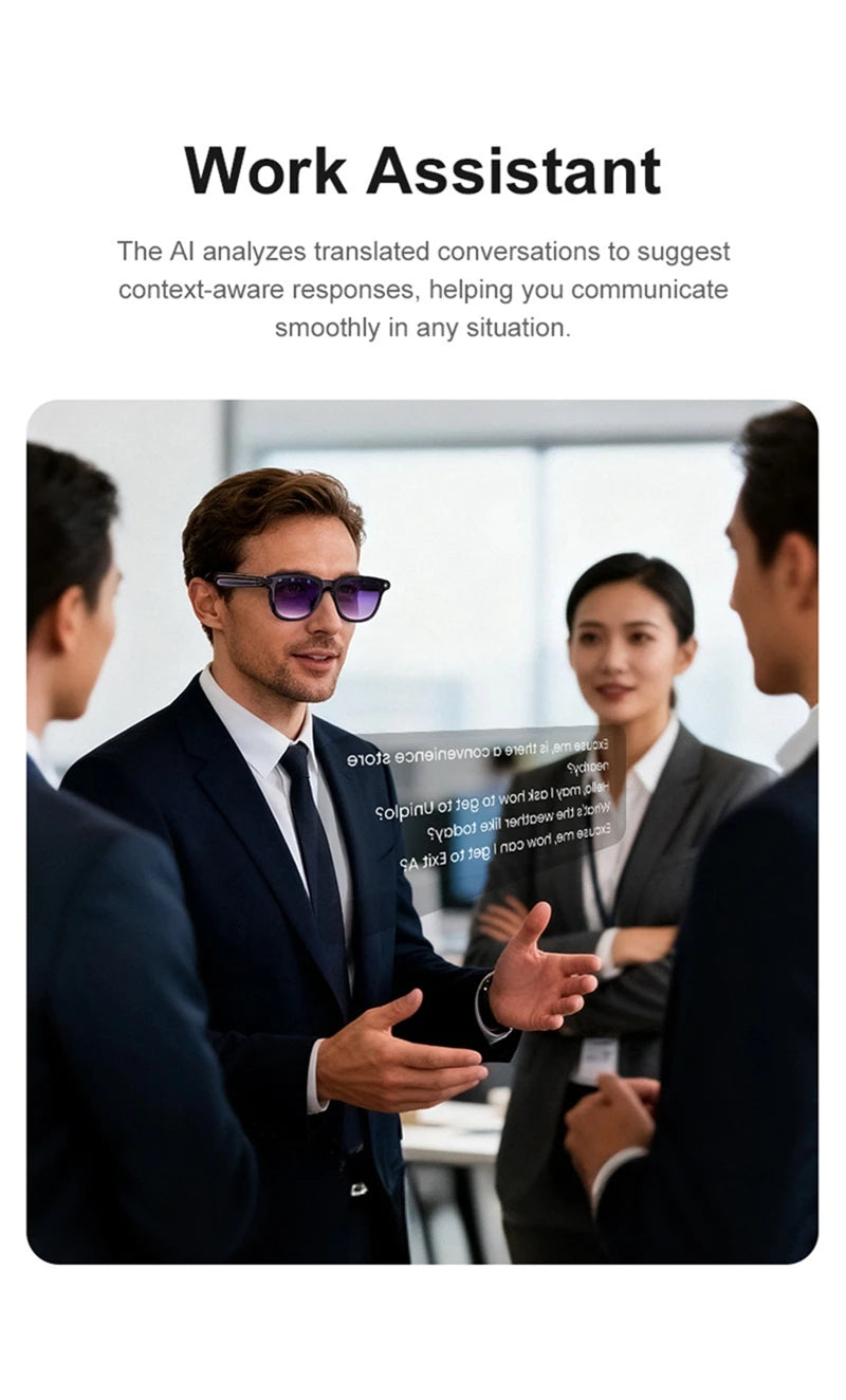 Smart Glasses with 8K Camera, Bluetooth Audio & 3-Lens Set Tidesmit