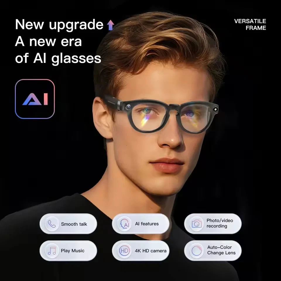 AI Smart Glasses with 8K Camera and Voice Translation - Tidesmit Tidesmit
