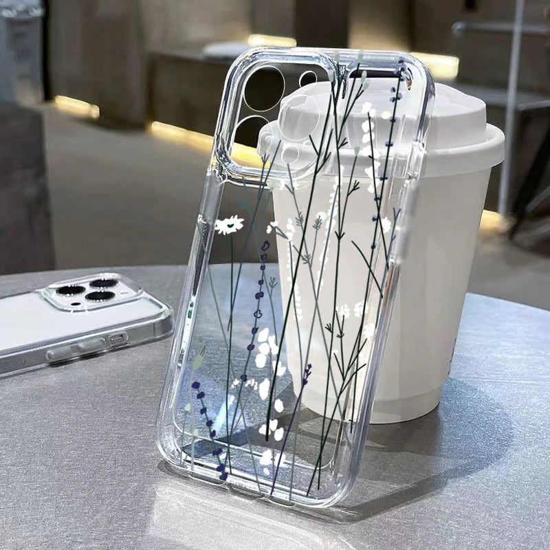 Redmi Note 14 Clear Case | Jasmine Floral Shock-Absorbing Slim Fit Cover 1 Tidesmit