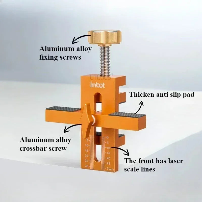 Wardrobe Cabinet Door Panel and Rebounder Punched Mounting Jig Woodworking 10mm Doweling Drilling Guide Locator Installing Clip