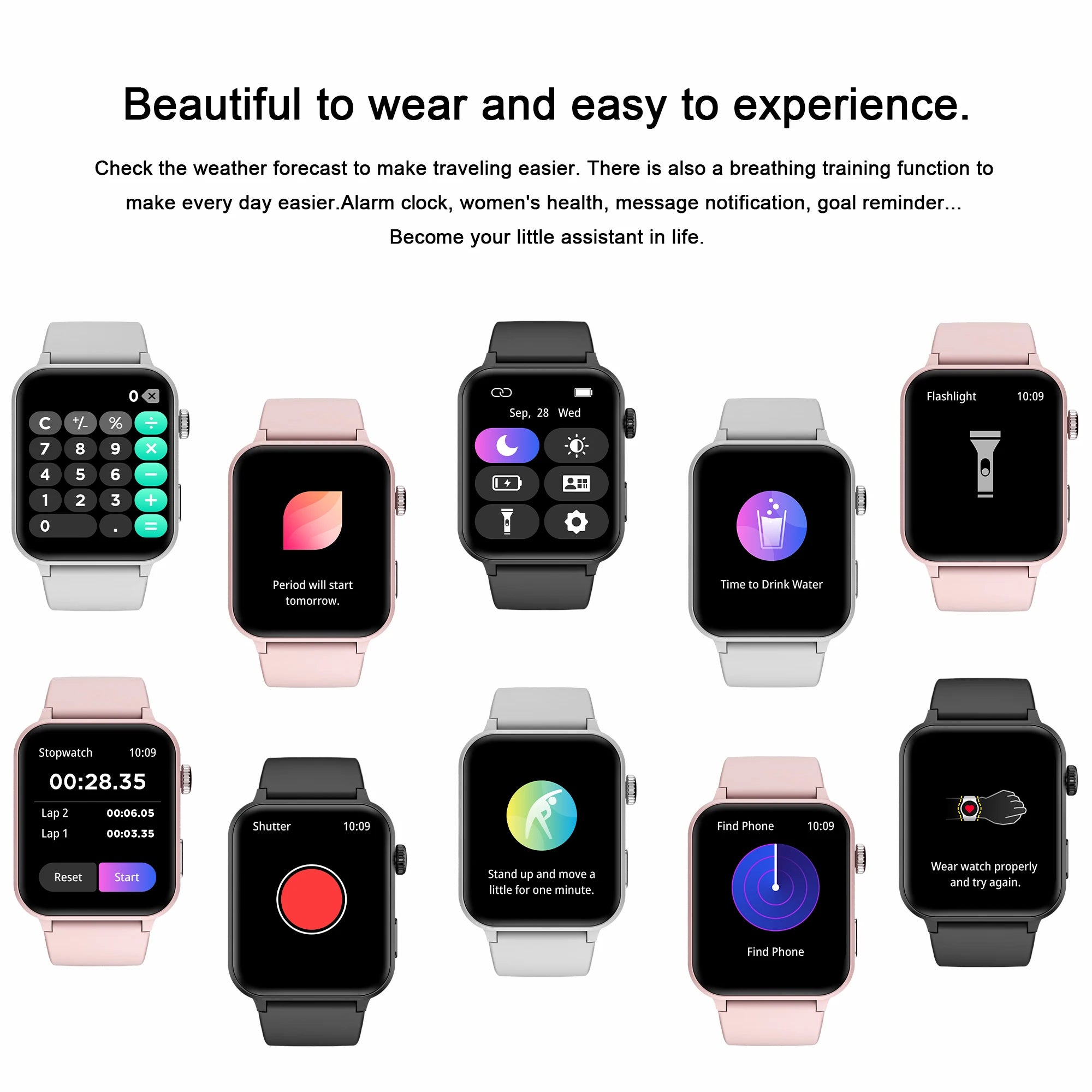 1.85‘’ HD Screen Smartwatch Health Monitoring 100+ Sport Modes Fitness Tracking Bluetooth Smart Watches for Men Women Gifts