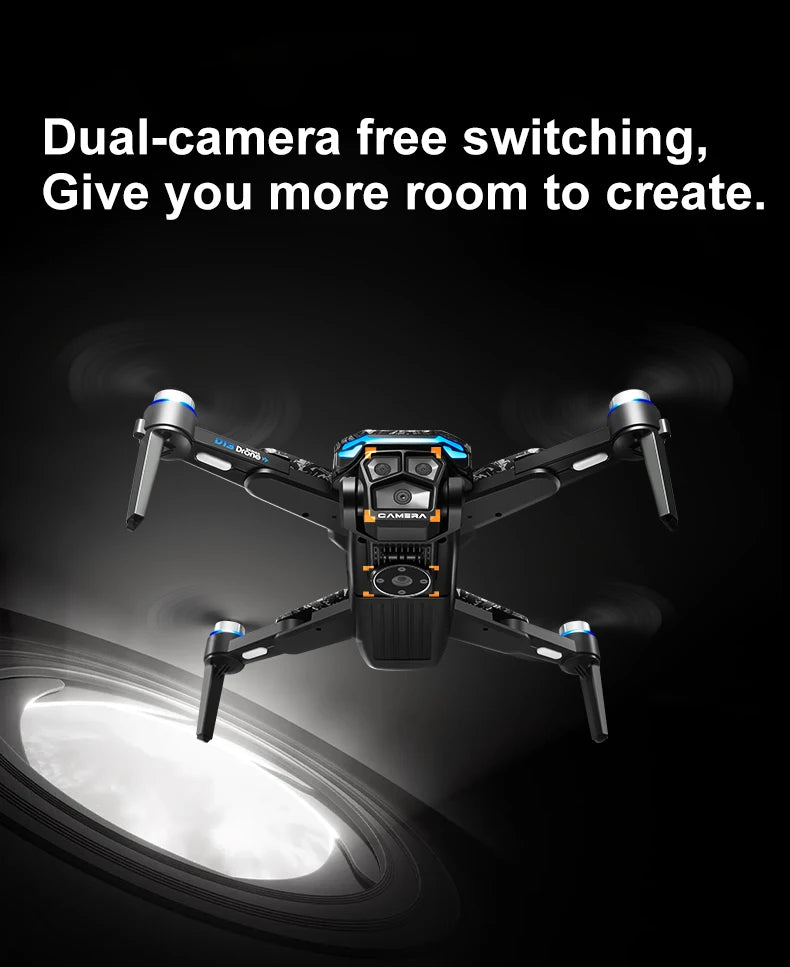 4K RC Camera Drone - D13 Foldable GPS Quadcopter with Obstacle Avoidance Tidesmit