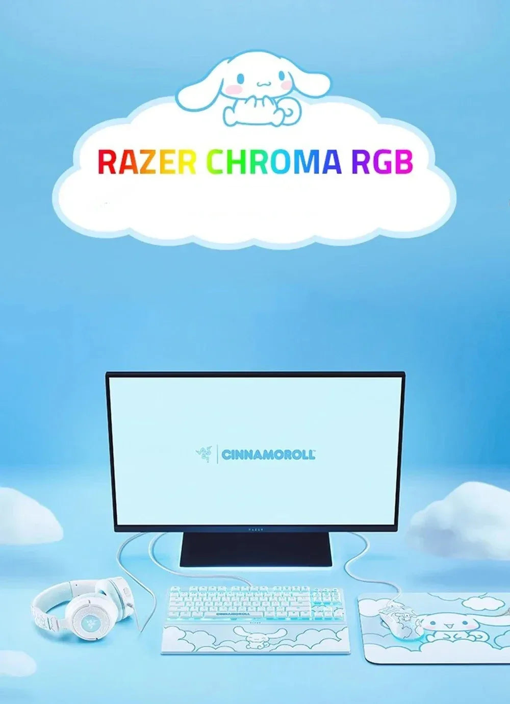 Cinnamoroll Gaming Headset | 7.1 Surround Sound | 40mm Drivers | Tidesmit Tidesmit