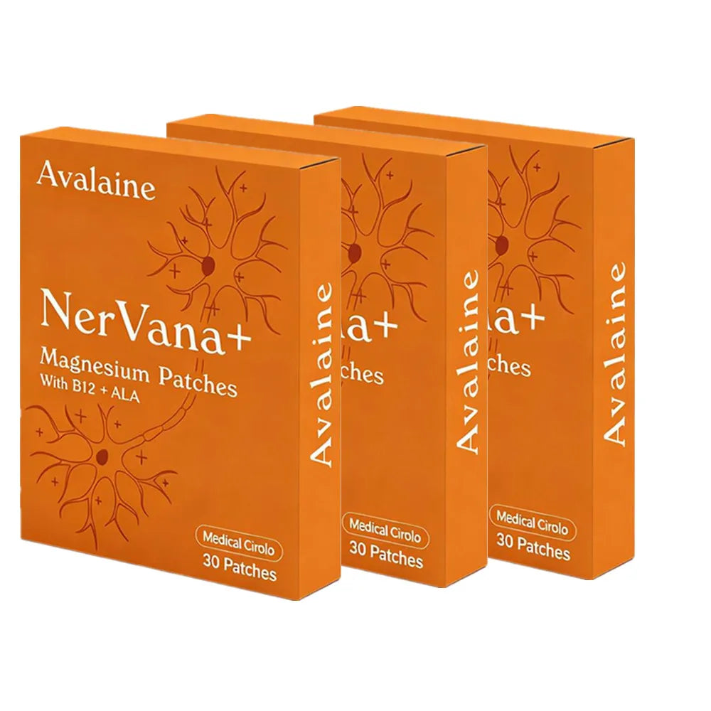 30pcs Avalaine NerVana+ Magnesium Patches with B12 & ALA – Natural Relaxation & Muscle Repair for Sensitive Skin