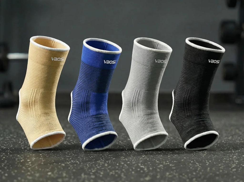 VBOSI Breathable High Elasticity Ankle Support Brace Compression Sleeve for Sports Basketball Running Gym Injury Protection