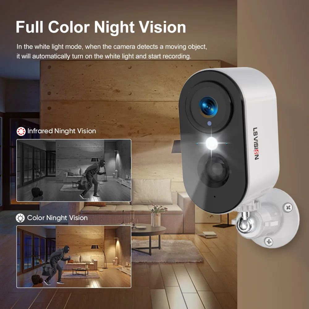 LS VISION 4G Wireless PTZ Battery Camera Smart Home CCTV Outdoor Surveillance Wifi 2K 4MP Motion Detection U-Box