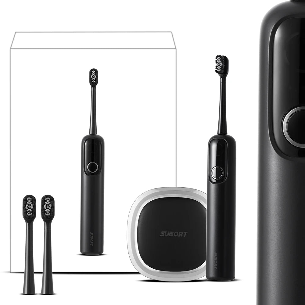 SUBORT S1 Sonic Oscillating Electric Toothbrush, 60° Swing, UV Sterilization Box, Copper-Free Brush Head, 220 Days Battery Life