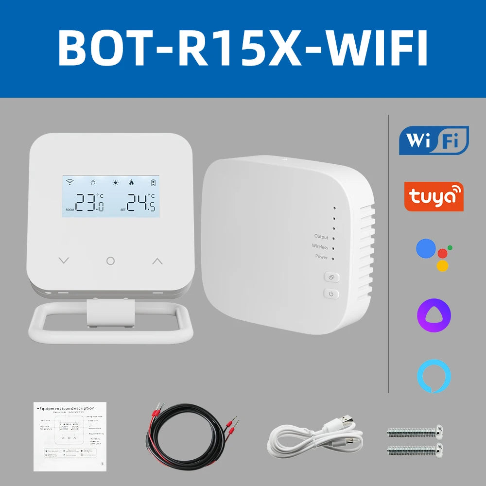 Beok Tuya Wifi Wireless Thermostat for Gas Boiler Remote Control Smart Home Thermoregulator,Alexa Google Home Alice