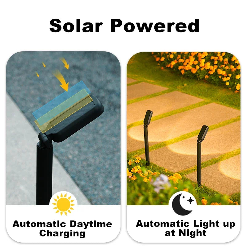 1-4pcs LED Solar Landscape Lights Outdoor IP65 Waterproof Solar Light Solar Garden Spotlight for Yard Lawn Walkway Courtyard