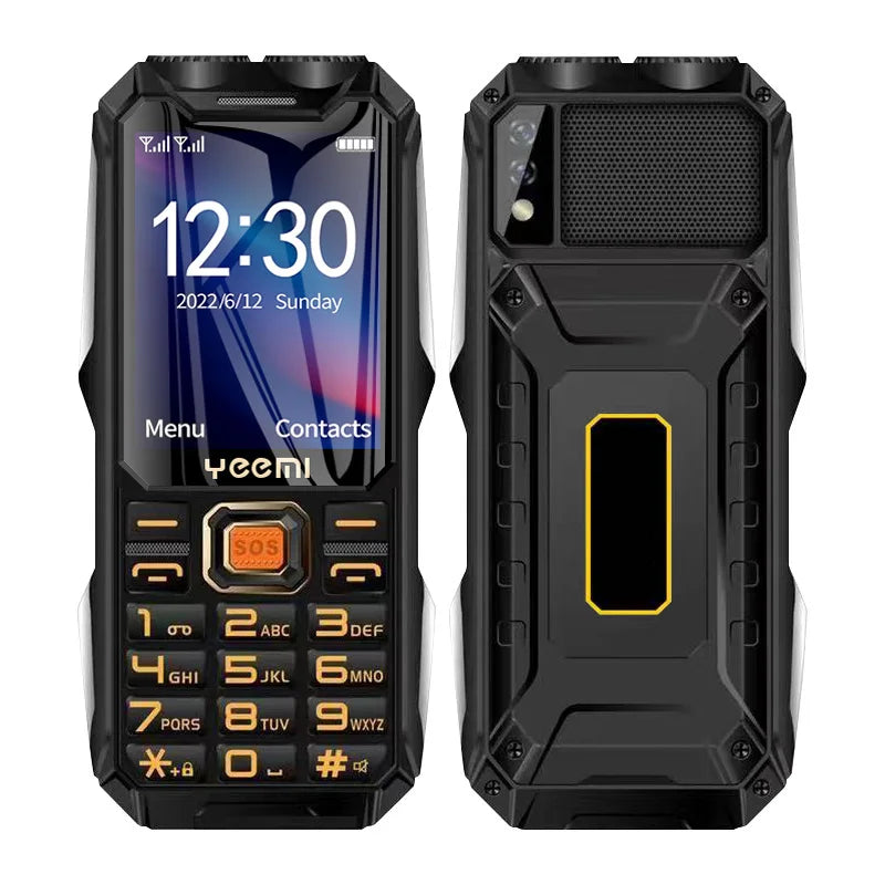 YEEMI Q8 2G CellPhone 2.4inches GSM HD Display Dual SIM Loud Voice Big Keyboard Dual Flashlight Mobile Phone Excellent Quality