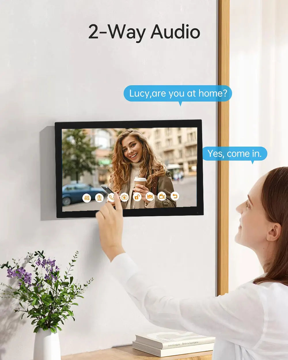 Password 4in1 Unlock HD Wifi Doorbell Video Intercom System For Home Doorphone Tuya Smart 1080P Touch Monitor Security Protect