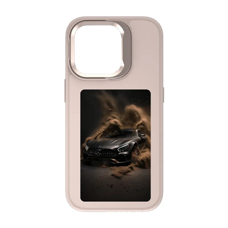 NFC E-Ink Phone Case for iPhone 16 Pro Max - Durable Shock-Absorbing Cover Pink Tidesmit