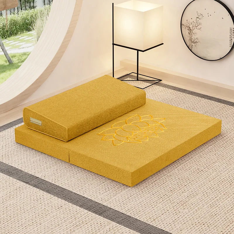 Seat Cushion Meditation Mat Futon Kneeling Meditation Home Thickened Folding Fabric Coconut Palm Zen Mat