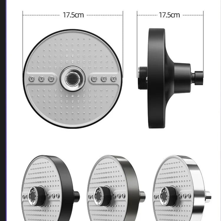 5 Mode Adjustable Rain Shower Head High Pressure Large Flow Ceiling Mounted Spray Portable Shower Nozzle for Home Hotel Bathroom