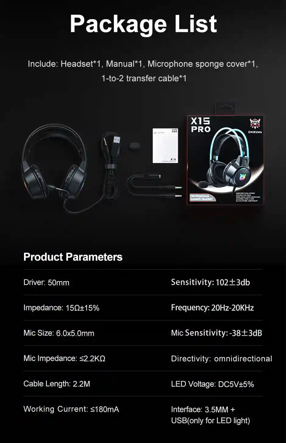 Gaming Headset with Mic - Wired Over-Ear Headphones for PC & Console Tidesmit