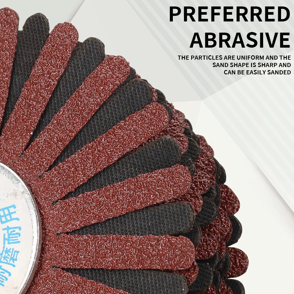 80x6mm Abrasive Cloth Flap Wheel Sanding Star for Woodworking Root Carving Furniture Polishing Rust Removal Grinding Wheel Head