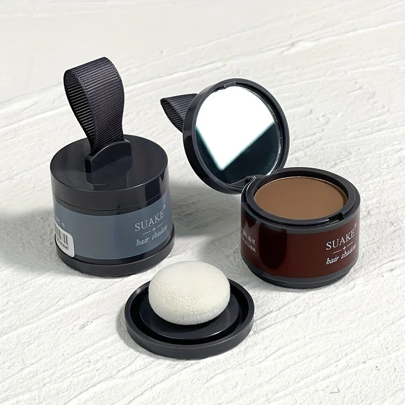 Tidesmit Instant Hairline Enhancer Powder texture close-up for natural root touch-up and face makeup coverage