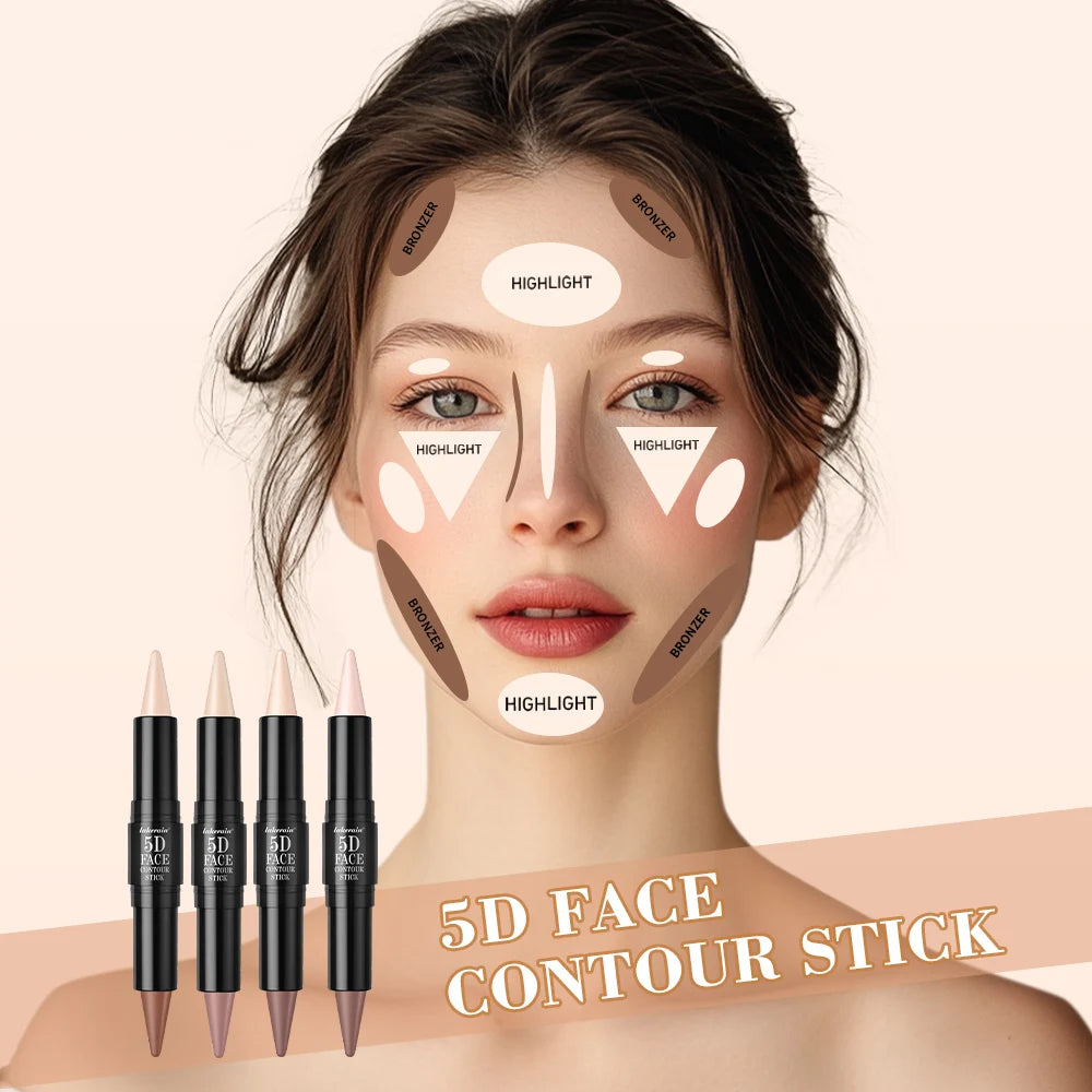 Tidesmit dual-ended contour stick and highlighter for V-face sculpting and nose bridge definition texture detail