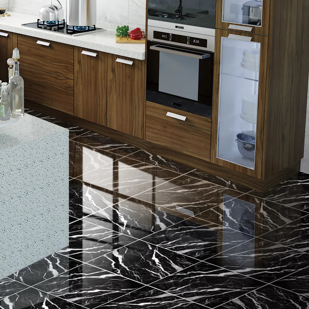 10pcs Crystal Tile Wall Stickers Self-Adhesive Kitchen Tiles PVC Backsplash Stickers Peel and Stick Bathroom Faux Stone Effect