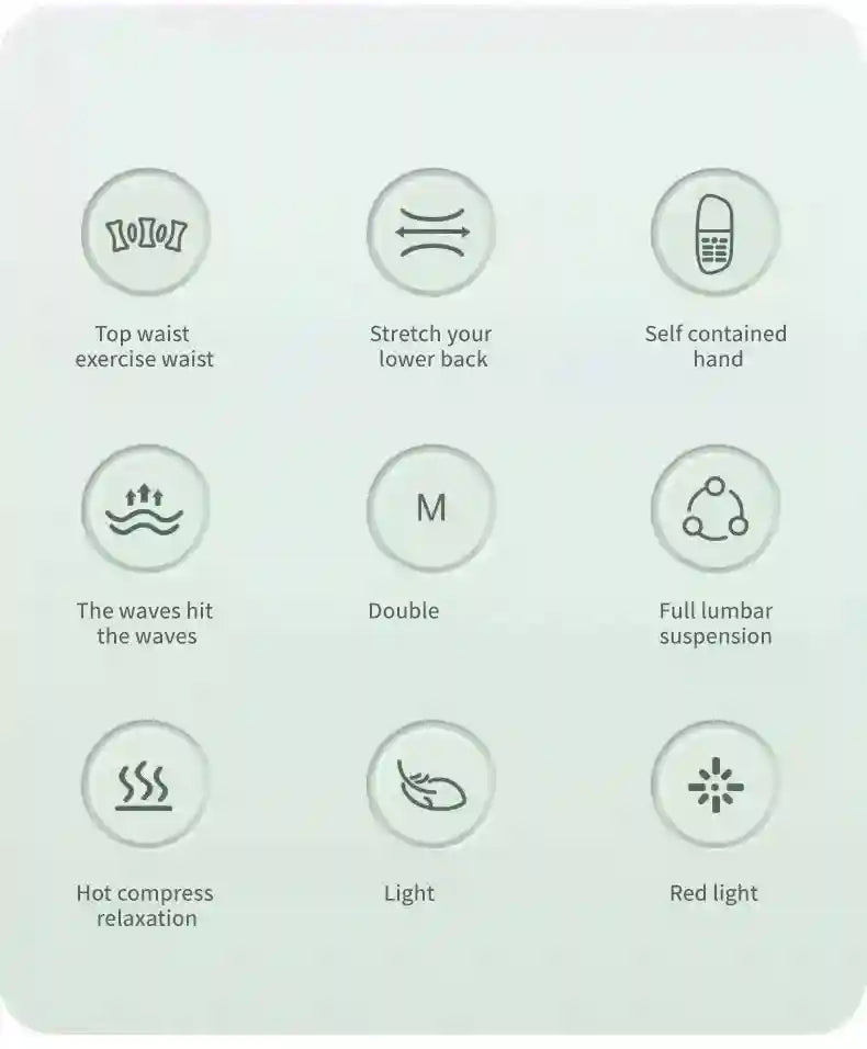 Electric Lumbar Traction Device with Heat Therapy and Adjustable Modes Massage Roller Tidesmit