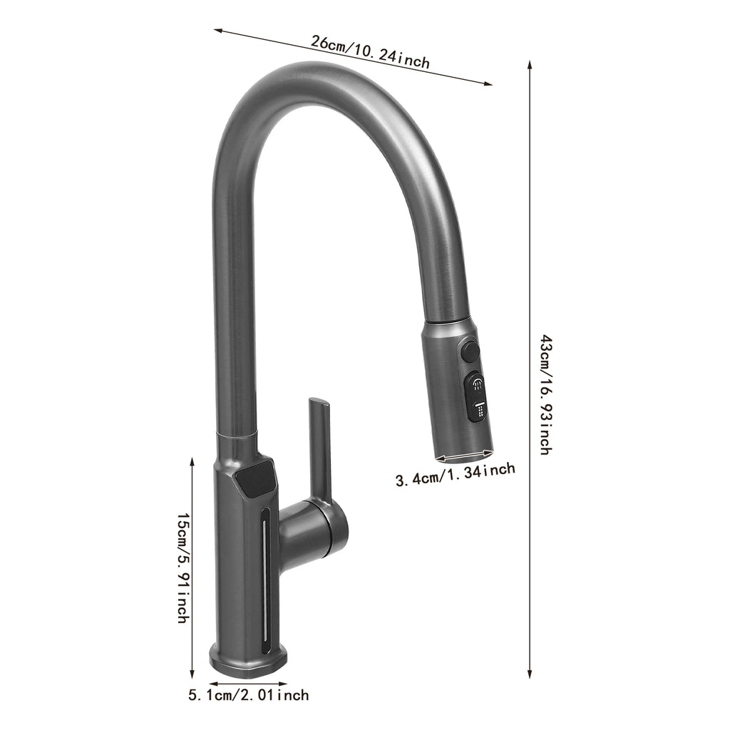 Led Digital Temperature Display Kitchen Faucet Sink Mixer Kitchen Water Tap