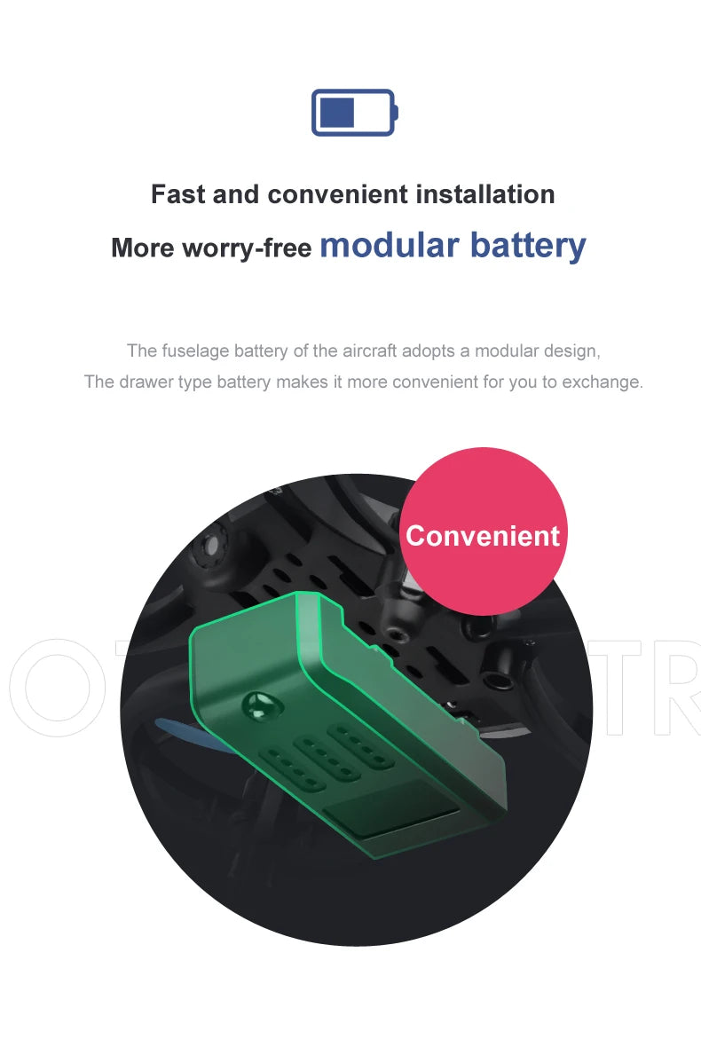 Rectangular green modular drone battery with a drawer-style design for quick installation.
