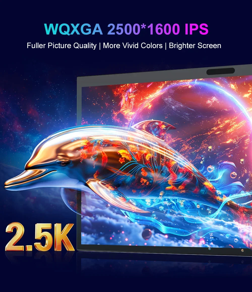 Touch Portable Monitor 17.4 Inch 2.5K 2560x1600 Second Screen USB-C HDMI Travel Monitor for Laptop Mac PC Xbox PS4/5 with Stand