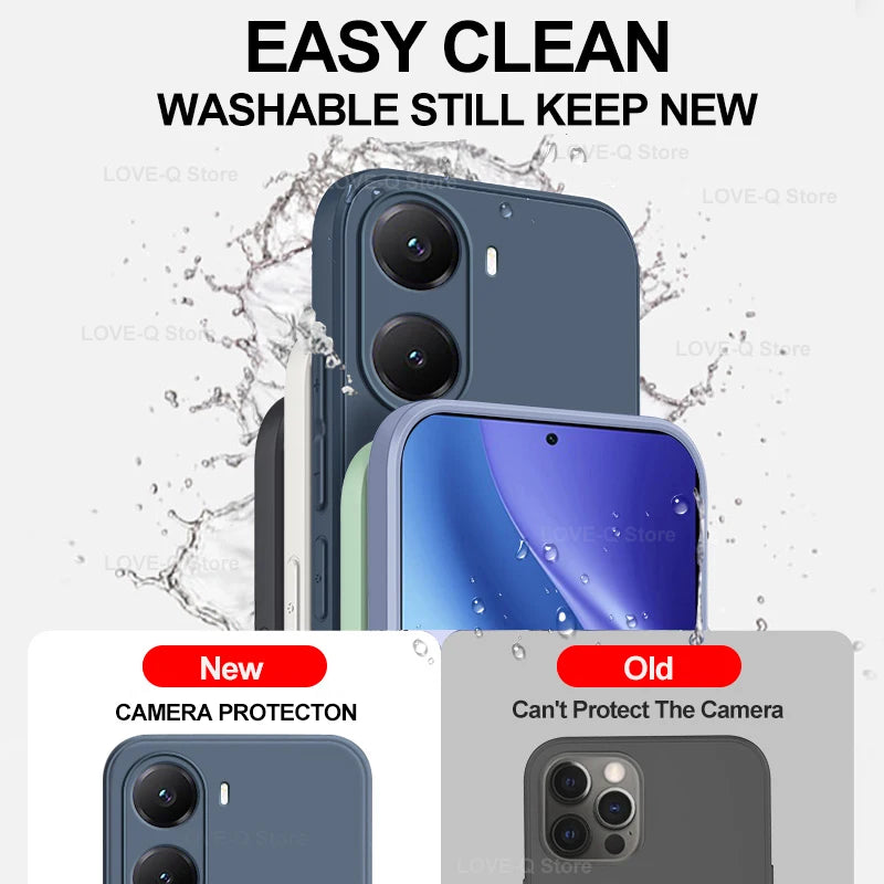 Poco X7 Pro Liquid Silicone Case: Shock-Absorbing Slim Fit Cover Tidesmit