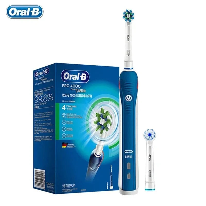 Oral B Sonic Electric Toothbrush PRO4000 RPO600 D12 Vitality Rotating Tooth Brush for Adults Oral Cares Rechargeable Waterproof