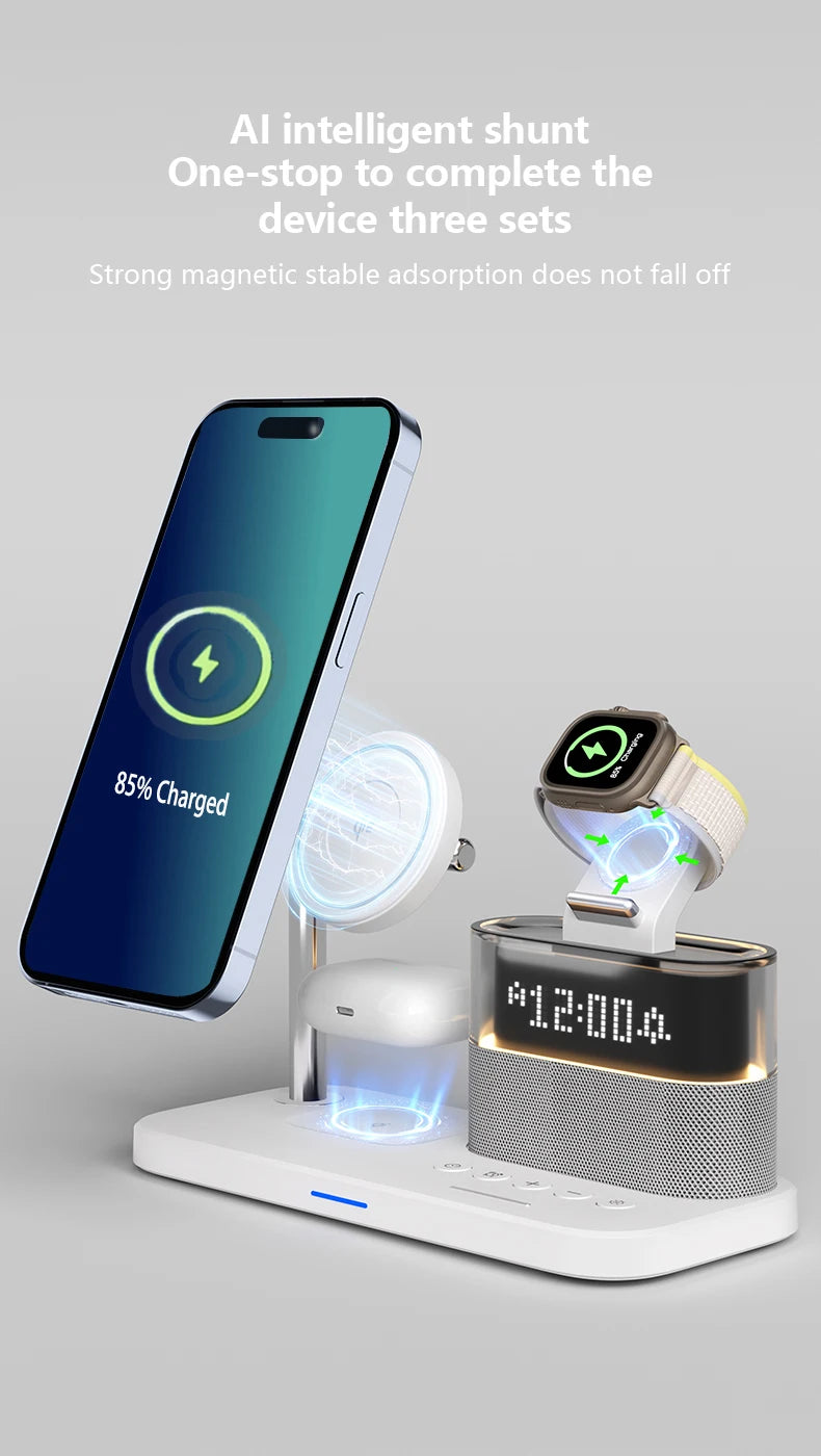 Tidesmit 3-in-1 Qi2 Wireless Charging Station for MagSafe Devices Tidesmit