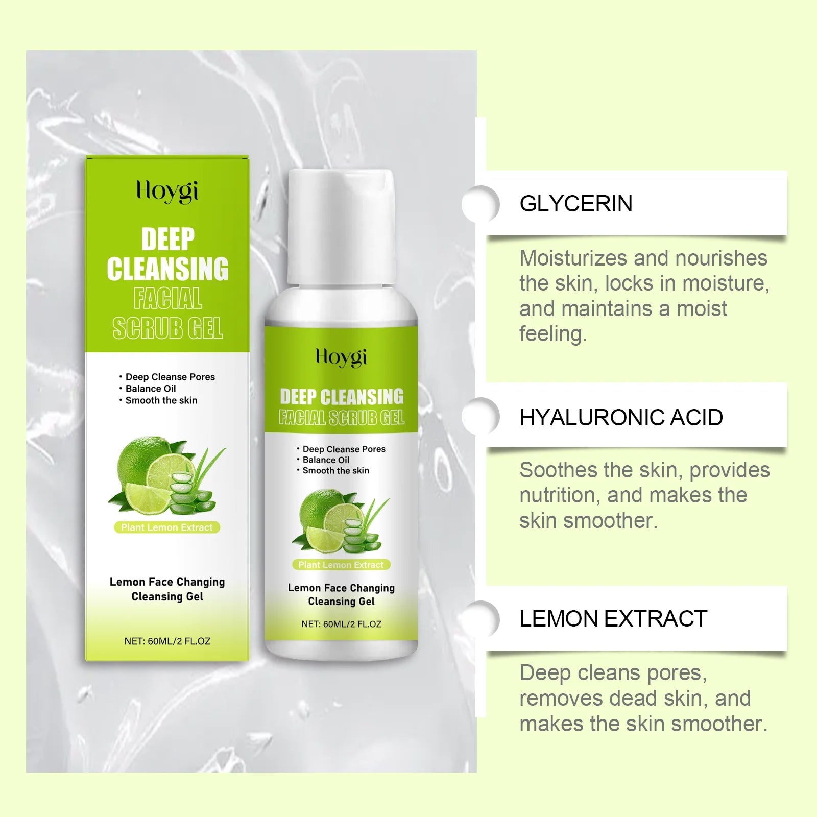 Facial Exfoliating Gel | Hydrating Pore Refining Treatment by Tidesmit Scrubs Treatments Tidesmit