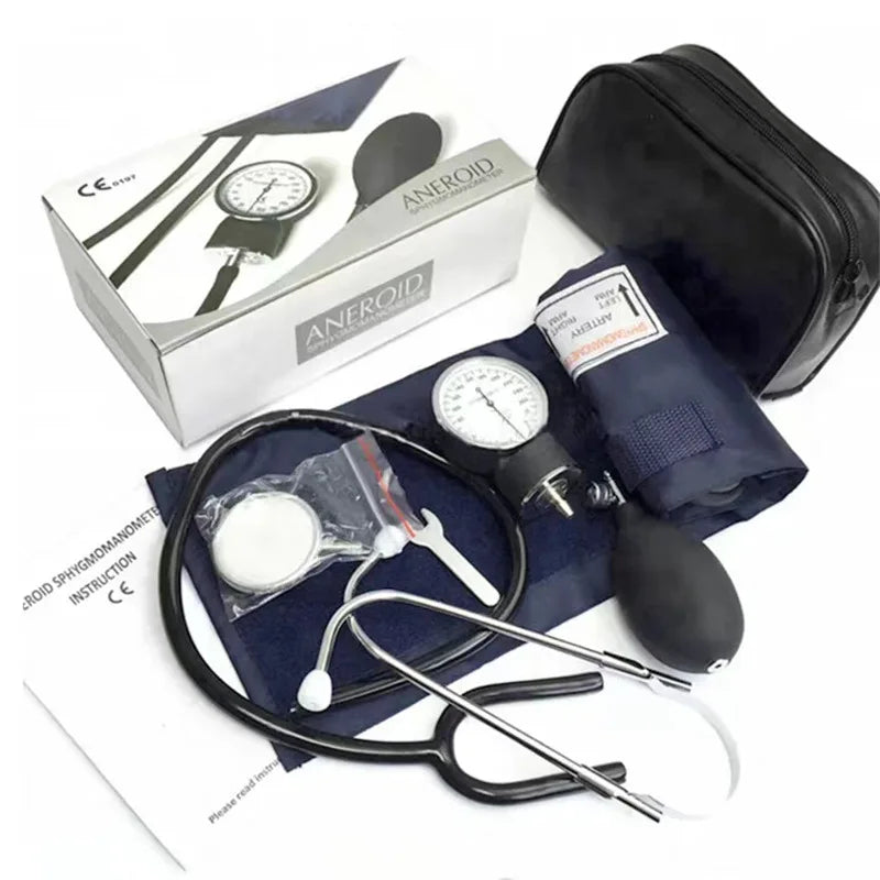 Blood Pressure Monitor BP Upper Arm Sphygmomanometer Manual Blood Pressure Stethoscope With Zipper Bag For Adult Home Use