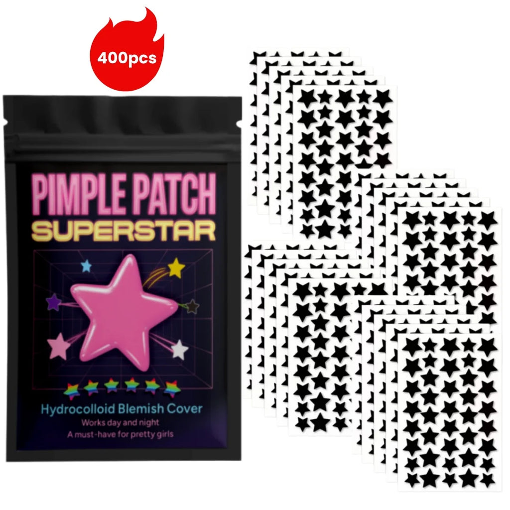 200/320/400pcs - Acne Patch, Suitable for Both Men and Women, Adult Black Star Pattern - Suitable for all skin types, acne clean