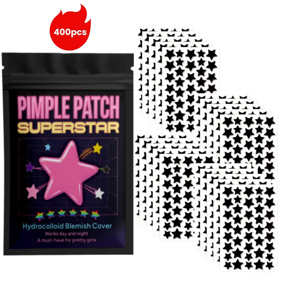 200/320/400pcs - Acne Patch, Suitable for Both Men and Women, Adult Black Star Pattern - Suitable for all skin types, acne clean