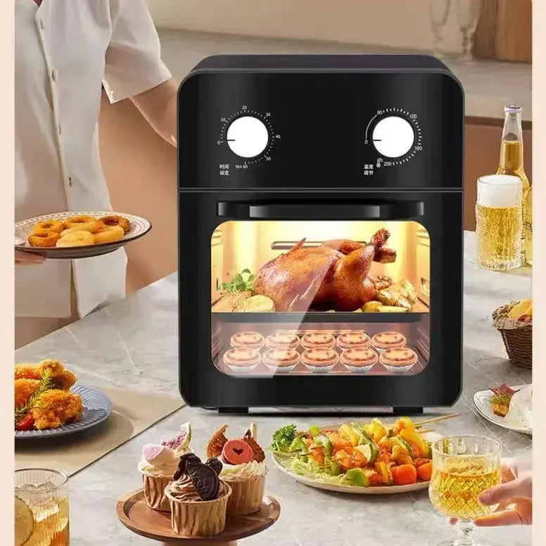 【hot item】Air Fryer Oven Steam Tender Baking Air Oven All-in-one Machine Visible 24 Large Capacity Six-in-one