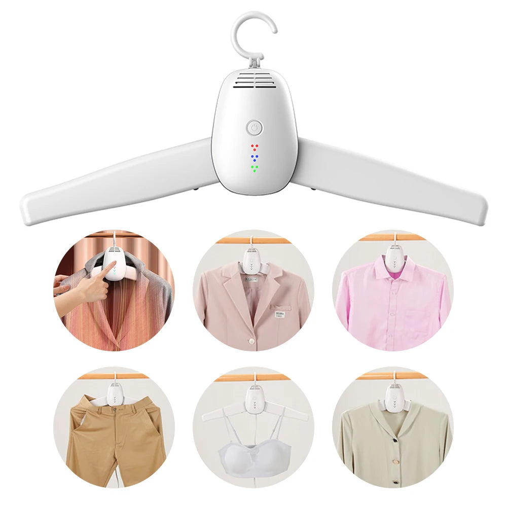 Tidesmit portable electric clothes drying rack with UV sterilization for efficient travel and home laundry drying.
