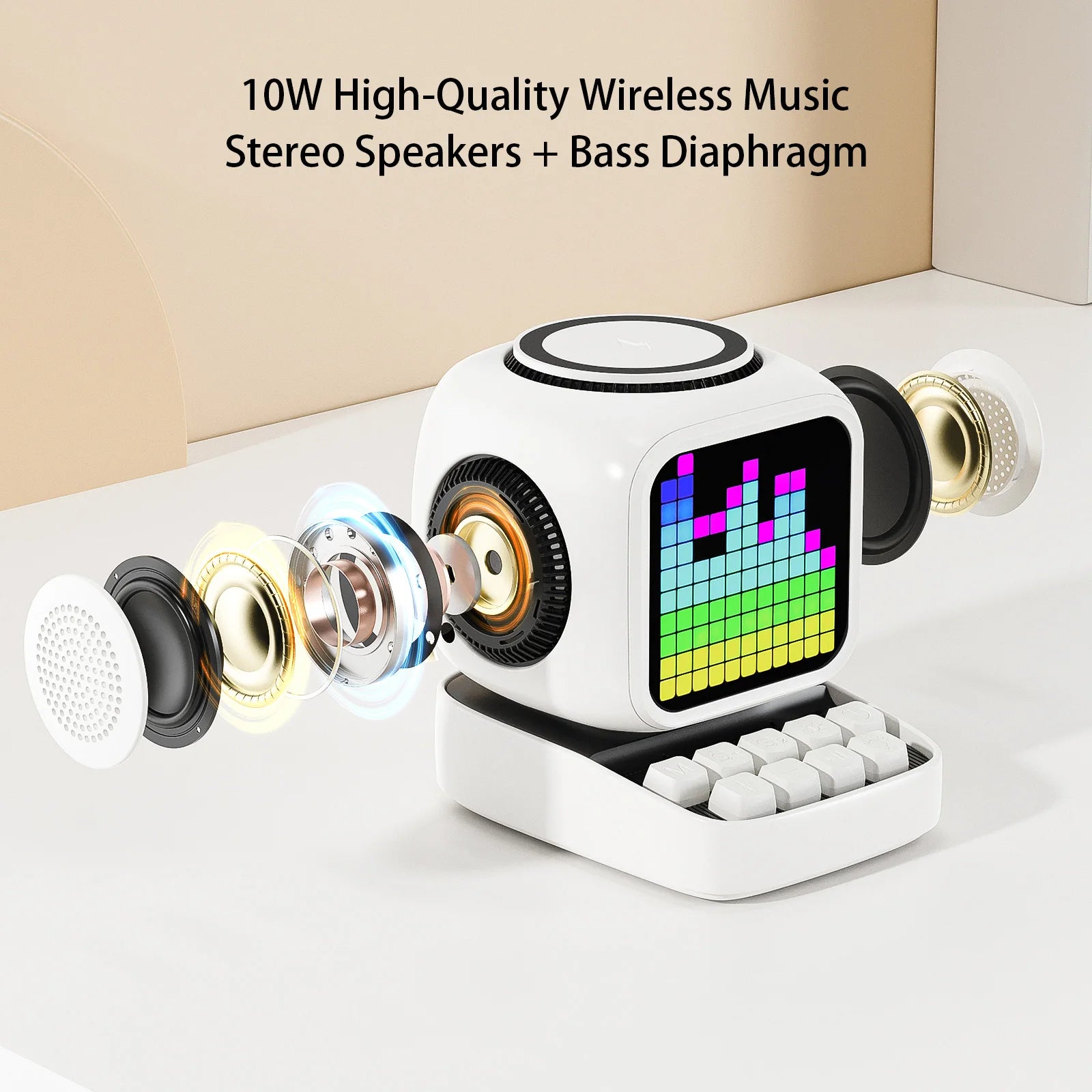 15W Fast Wireless Charger and Bluetooth Speaker | Tidesmit Audio Dock Tidesmit