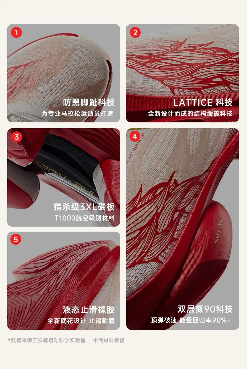 Anta × Xu Beihong's galloping horse figure joint name series C10 PRO 2 generation marathon running shoes men.