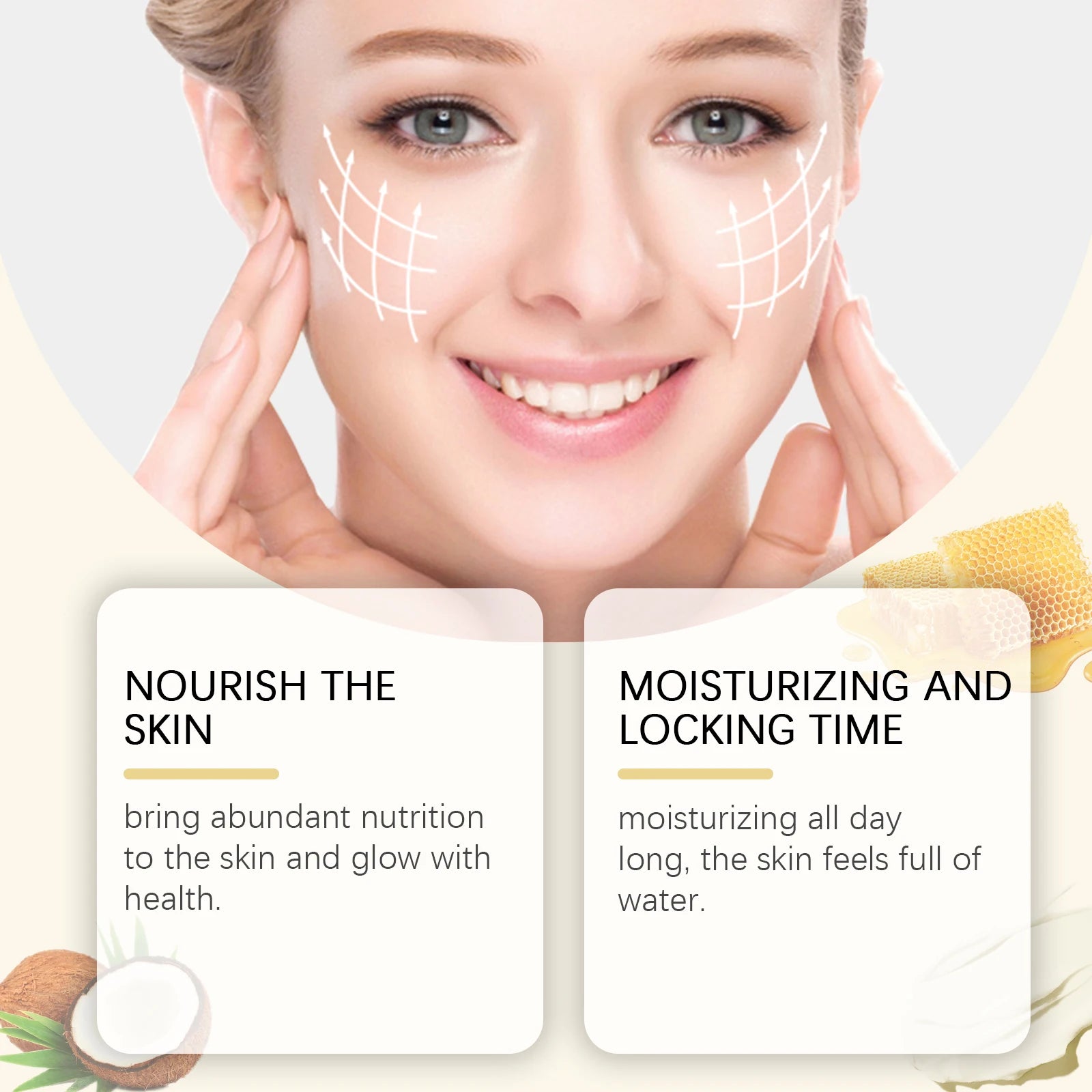 OUHOE Winter Skincare Facial Tallow Honey Balm Long-lasting Moisturizing Prevent Dryness Deep Nourish Skin Relieve Sensitivity