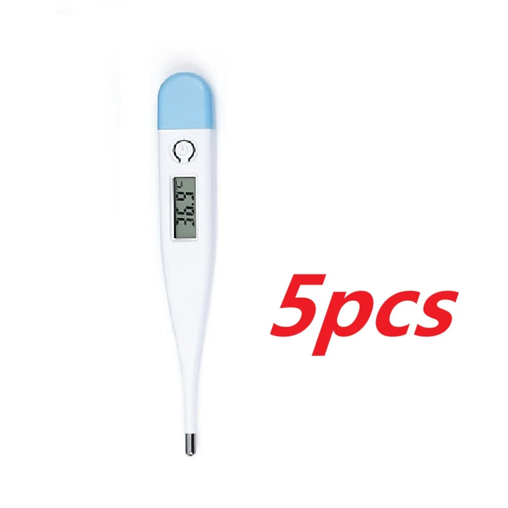 1/2/5pcs Thermometer Fever Digital Basal Body Oral Armpit Rectal Electronic LCD Display High-Precision Measurement Smart Heat