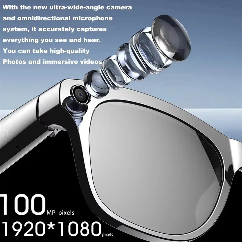 Tidesmit Smart Glasses 8K AI Camera with Bluetooth Spatial Audio Tidesmit
