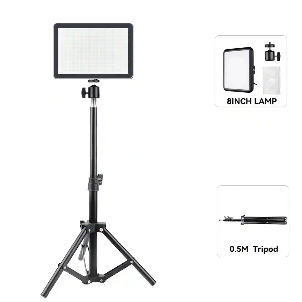 LED Ring Light with Adjustable Tripod Stand for Content Creation 8 inch lamp kit B China Mainland Tidesmit