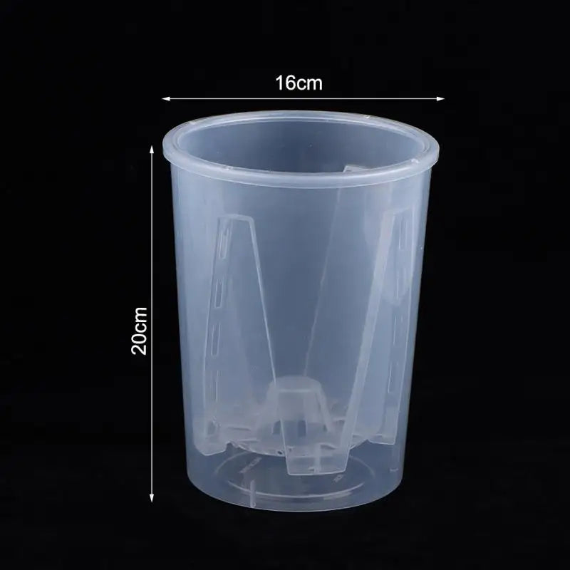 Clear self-watering planter pot, 16cm x 20cm (double-layer insert)