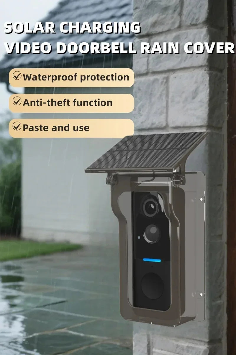 Tuya Outdoor Wireless Doorbell Solar Rain Cover Waterproof WiFi Door Bell Camera Motion Detection Two-way Audio Video Intercom