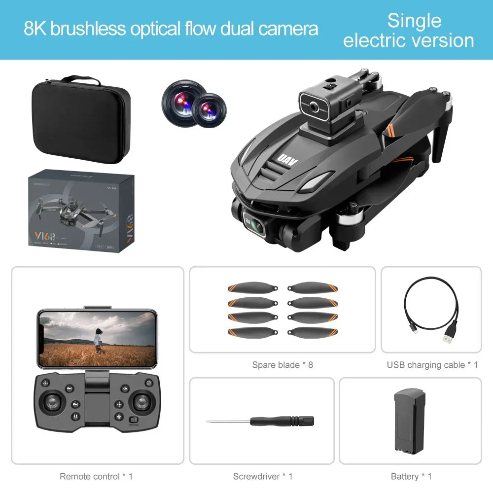 8K GPS Camera Drone with Obstacle Avoidance - Foldable Pro Model 8K battery1 Tidesmit
