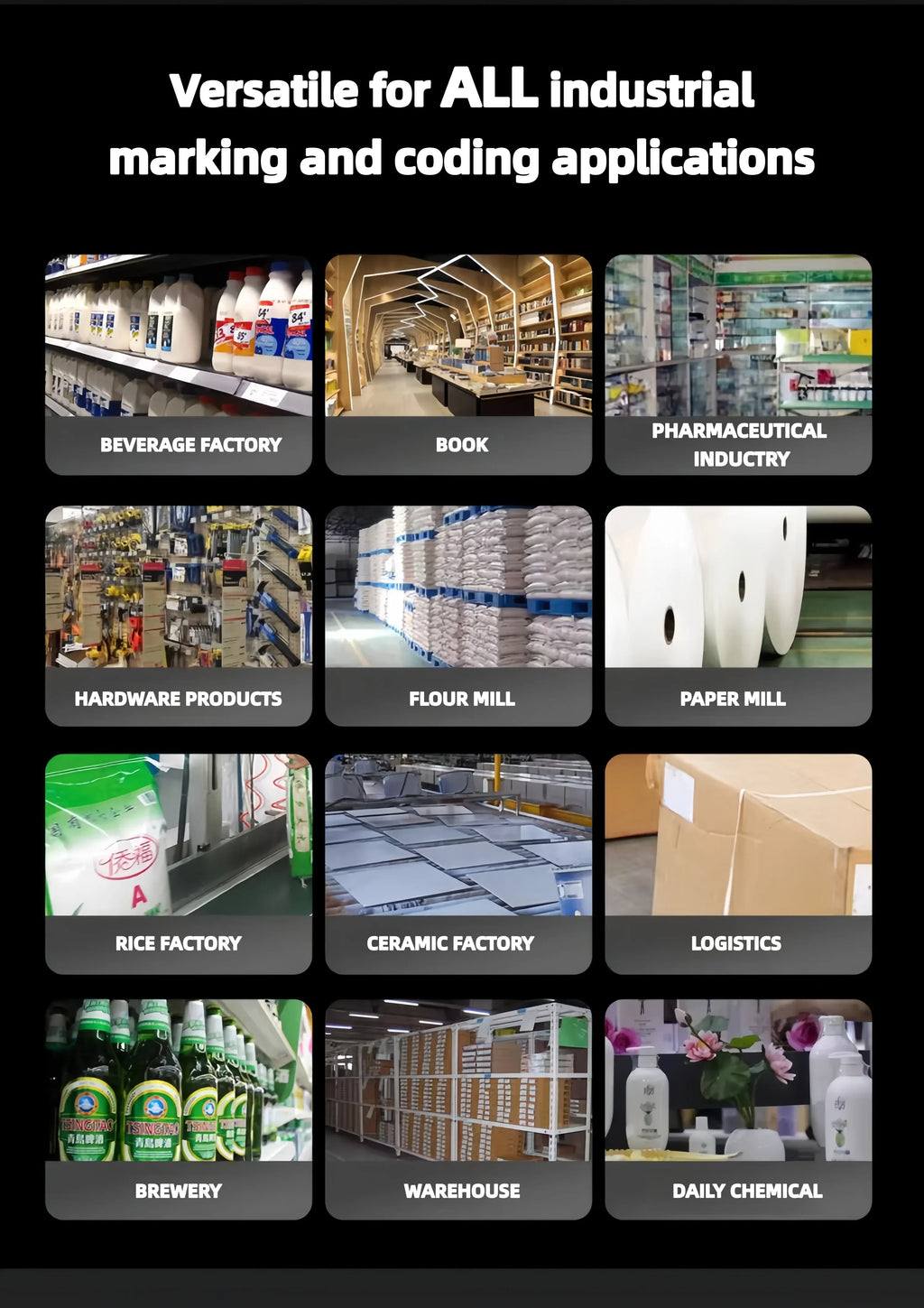 Inkjet coding printer application overview for industrial marking and coding uses